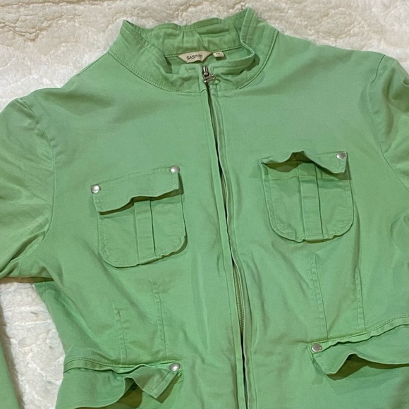 Sashimi Green Jacket Full-Zip Multi-pocket Size Medium - Picture 2 of 9